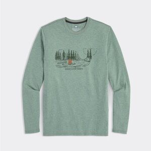 Vineyard vines camping long sleeve dunes tee